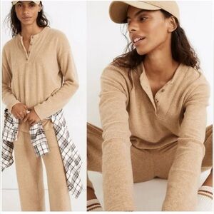 NWT Madewell MWL Cozybrushed Henley Top Size Medium
